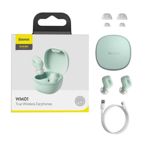 Навушники Baseus Encok WM01 TWS (Green) (NGTW240006) 270845 фото
