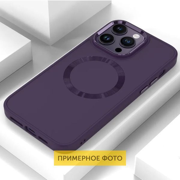 TPU чохол Bonbon Metal Style with MagSafe для Apple iPhone 16 Pro Max (6.9") Фіолетовий / Dark Purple 322921 фото
