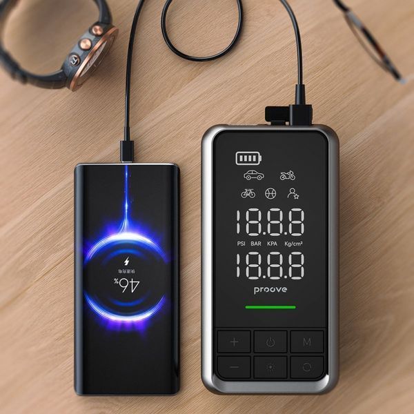 Автомобільний пускозарядний пристрій + Насос Proove Air Jump 10400mAh 1000A (JSAP10400203) Gray 355842 фото