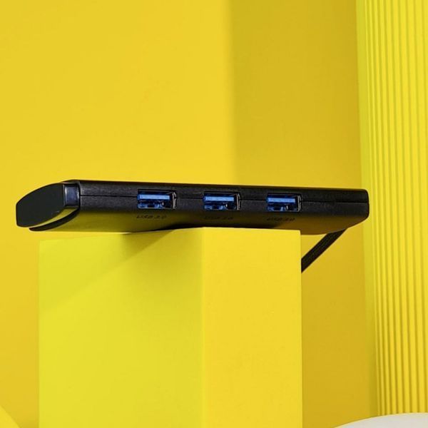 HUB Baseus Lite Series 4-in-1 Black (USB-A To USB 3.0*4) (0.25m) (WKQX030001) 268490 фото