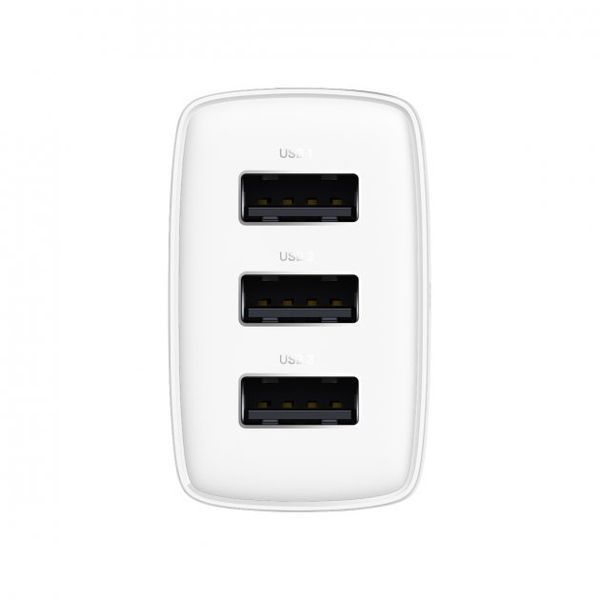 Зарядний Пристрій Baseus Compact 17W (3USB) (CCXJ020102) White 261199 фото