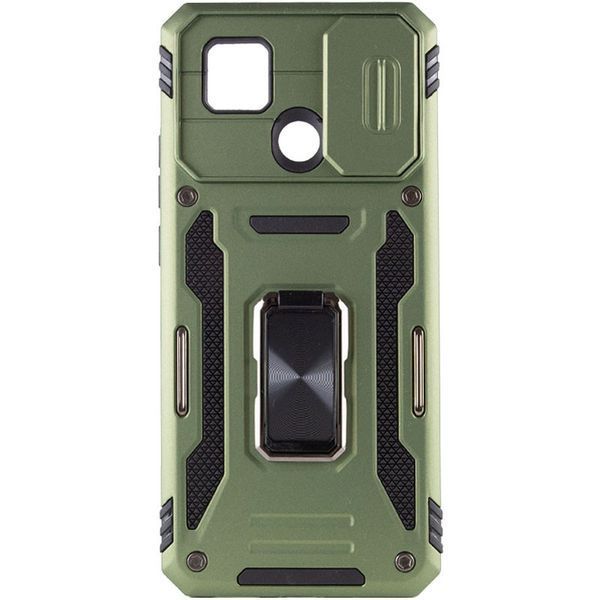 Ударостійкий чохол Camshield Army Ring для Xiaomi Redmi 9C / 10A Оливковий / Army Green 259241 фото