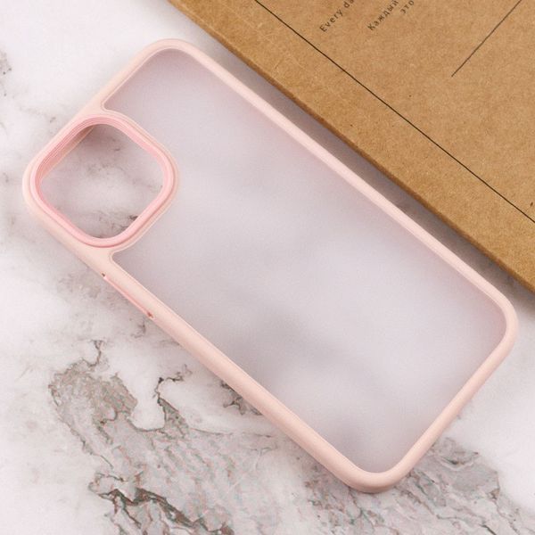 TPU+PC чохол Metal Buttons для Apple iPhone 15 (6.1") Рожевий 275275 фото