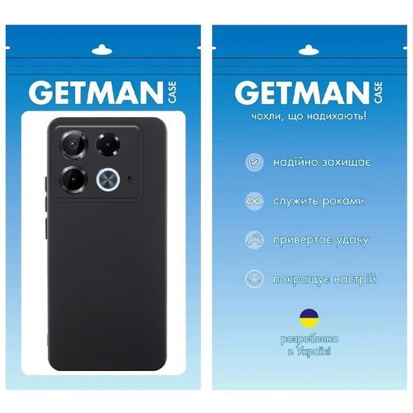 Чохол TPU GETMAN Liquid Silk Full Camera для Infinix Note 40 4G Чорний / Black 357086 фото
