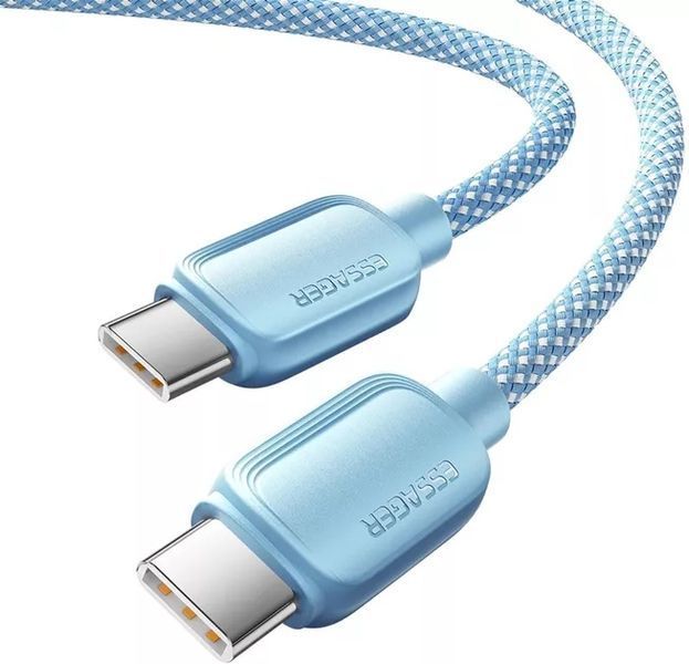 Кабель ESSAGER Breeze USB Cable Type C to Type C 2M 100W (EXCTT1-WLA03-P) Blue 314495 фото