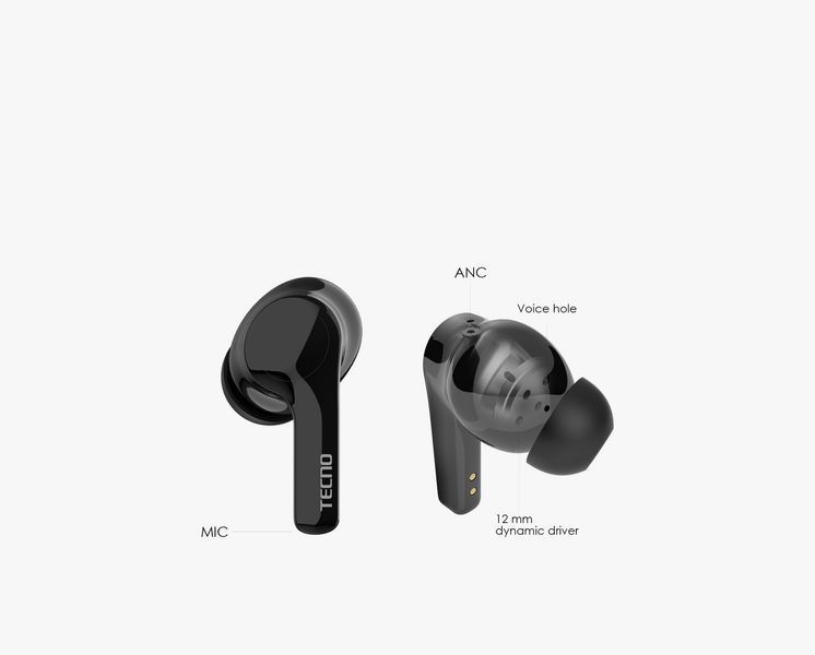Навушники TECNO Hipods H3 Black (4895180768019) 364883 фото