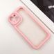 TPU чохол Transparent + Colour 1,5mm для Apple iPhone 14 (6.1") Pink 296085 фото 2