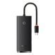 HUB Baseus Lite Series 4-in-1 Black (USB-A To USB 3.0*4) (0.25m) (WKQX030001) 268490 фото 1