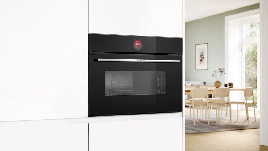 Духова шафа Bosch електрична компактна, 45л, A, дисплей, конвекція, ф-ція мікрохвиль, чорний (CMG7241B1) 363092 фото