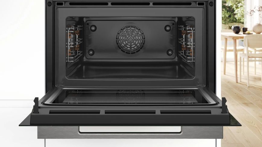 Духова шафа Bosch електрична компактна, 45л, A, дисплей, конвекція, ф-ція мікрохвиль, чорний (CMG7241B1) 363092 фото