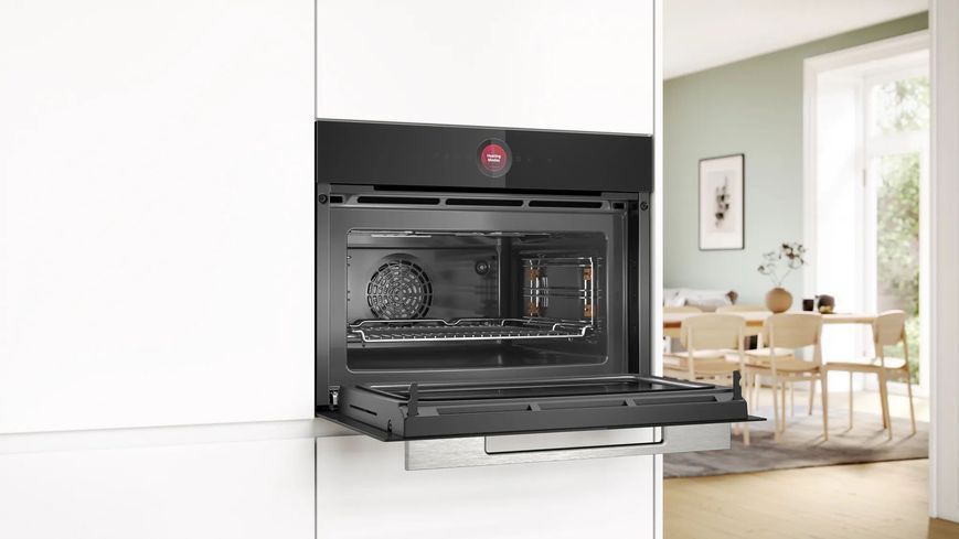 Духова шафа Bosch електрична компактна, 45л, A, дисплей, конвекція, ф-ція мікрохвиль, чорний (CMG7241B1) 363092 фото