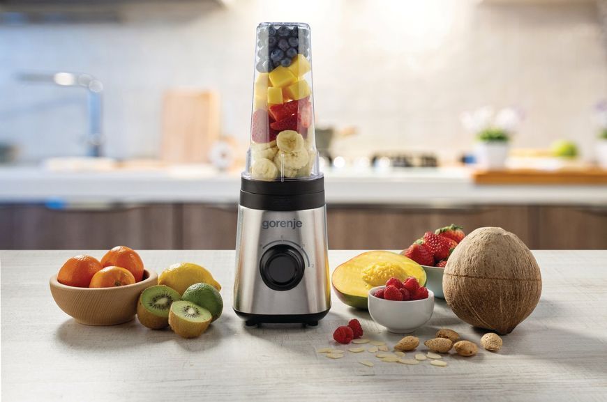 Блендер Gorenje для смузі 320Вт, чаша-600мл, нерж-чорний (BSM600E) 367419 фото
