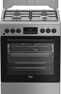 Плита Beko комбінована, 72л, 60x60см, дисплей, конвекція, сірий (FBM62320SDS) 374082 фото