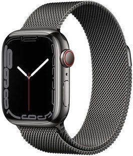 Смарт-годинник Apple Watch Series 7 GPS + LTE 41mm Graphite Stainless Steel With Graphite Milanese Loop MKHK3 224920 фото