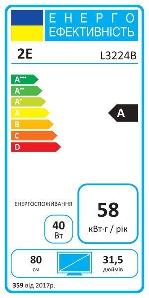 Монітор 2E 31.5" L3224B 2xHDMI, DP, VA, 3840x2160, MM 363678 фото
