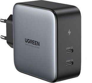 Мережевий Зарядний пристрій UGREEN CD254 2xUSB-C 100W GaN Tech Fast Charger (50327) Black 280608 фото