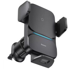Автомобільний тримач З бездротовою зарядкою Baseus Wisdom Auto Alignment 15W (CGZX000001) Black 271344 фото
