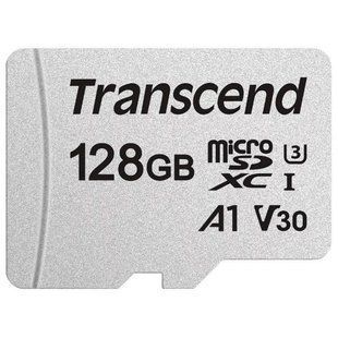 Карта пам'яті Transcend microSD 128GB C10 UHS-I R100/W40MB/s + SD (TS128GUSD300S-A) 369370 фото