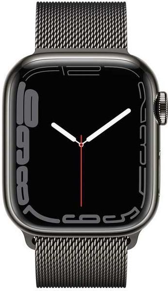 Смарт-годинник Apple Watch Series 7 GPS + LTE 41mm Graphite Stainless Steel With Graphite Milanese Loop MKHK3 224920 фото