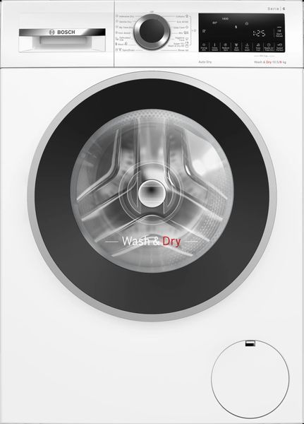 Прально-сушильна машина Bosch фронтальна, 10.5(6)кг, 1400, A, 60см, дисплей, інвертор,білий (WNA25401ME) 375465 фото