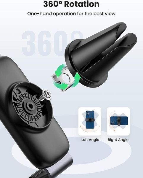 Автомобільний тримач UGREEN LP120 Air Vent Phone Holder (10422) Black 315333 фото