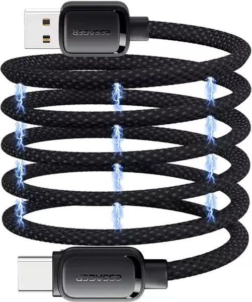 Кабель ESSAGER Jelly Bean Type-A-Type-C 7A Fully Compatible Magnetic Data Cable 1M (EXCT-TD01-P) Black 317296 фото