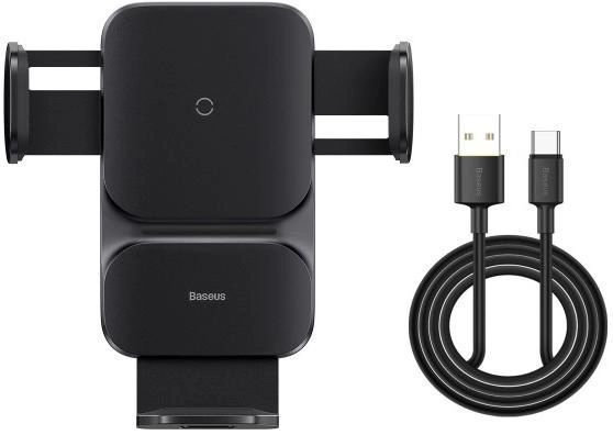 Автомобільний тримач З бездротовою зарядкою Baseus Wisdom Auto Alignment 15W (CGZX000001) Black 271344 фото