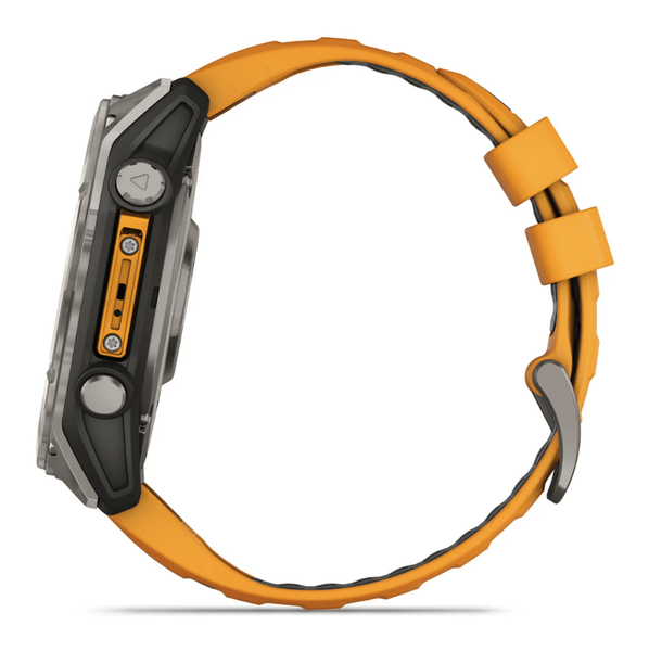 Смарт-годинник Garmin Fenix 8 51mm AMOLED Sapphire Titanium w. Spark Orange/Graphite Silicone Band (010-02905-10,010-02905-11) 344127 фото
