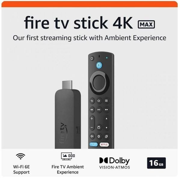 Медіаплеєр Amazon Fire TV Stick 4K Max Wi-Fi 6 347518 фото