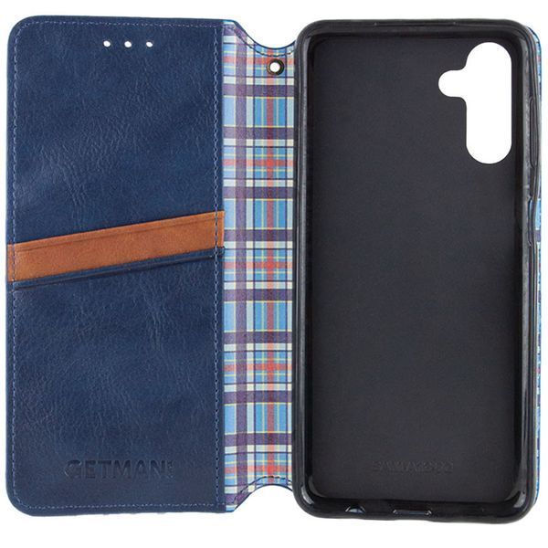 Шкіряний чохол книжка GETMAN Cubic (PU) для Samsung Galaxy A15 4G/5G / M15 5G Синій 285966 фото