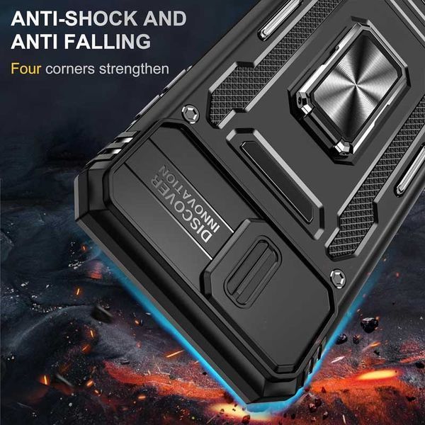 Ударостійкий чохол Camshield Army Ring для Apple iPhone 7 plus / 8 plus (5.5") Чорний / Black 283596 фото