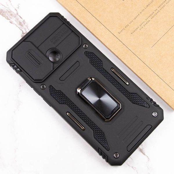 Ударостійкий чохол Camshield Army Ring для Xiaomi Redmi 9C / 10A Чорний / Black 259243 фото