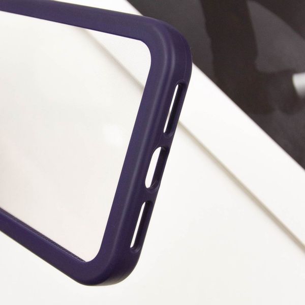 TPU чохол Transparent + Colour 1,5mm для Apple iPhone 14 (6.1") Purple 296086 фото