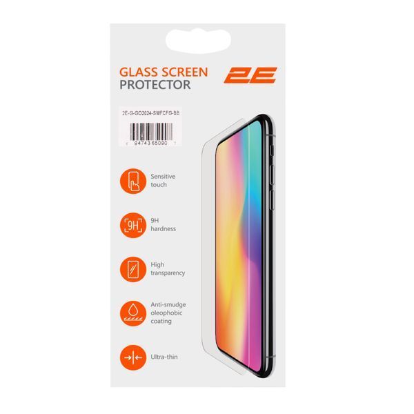 Захисне скло 2E для TECNO Spark Go 2024 (BG6), 2.5D FCFG, (1 Pack), чорна рамка (2E-G-GO2024-SMFCFG-BB) 373907 фото