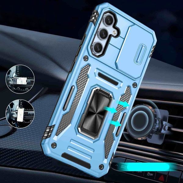 Ударостійкий чохол Camshield Army Ring для Samsung Galaxy A35 / A55 Блакитний / Light Blue 317749 фото