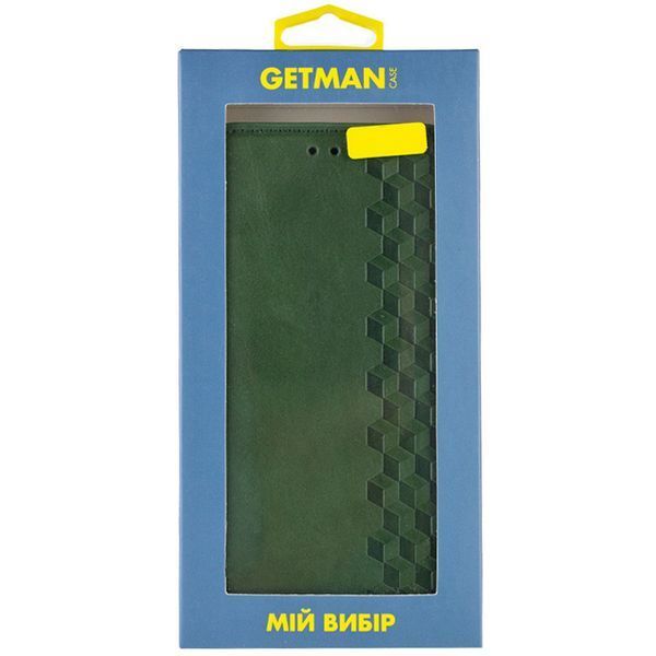 Шкіряний чохол-книжка GETMAN Cubic (PU) для Xiaomi Redmi Note 14 Pro 5G / 14 Pro+ Зелений 389751 фото
