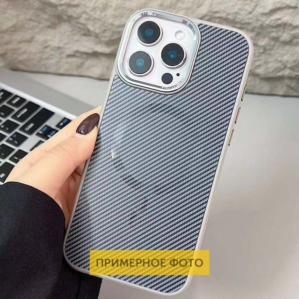 Чохол TPU+PC Carbon Mirage with MagSafe для Apple iPhone 16 (6.1") Grey 376511 фото