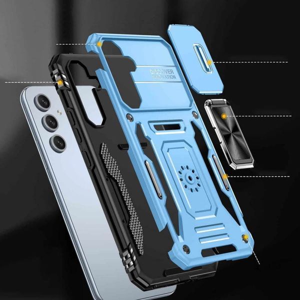 Ударостійкий чохол Camshield Army Ring для Samsung Galaxy A35 / A55 Блакитний / Light Blue 317749 фото