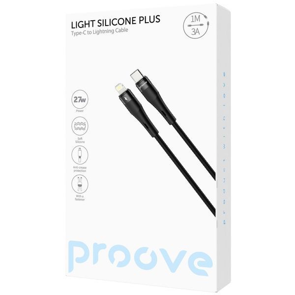 Кабель Proove Light Silicone Plus Type-C to Lightning 27W (1m) (CCLS27002102) white 395020 фото