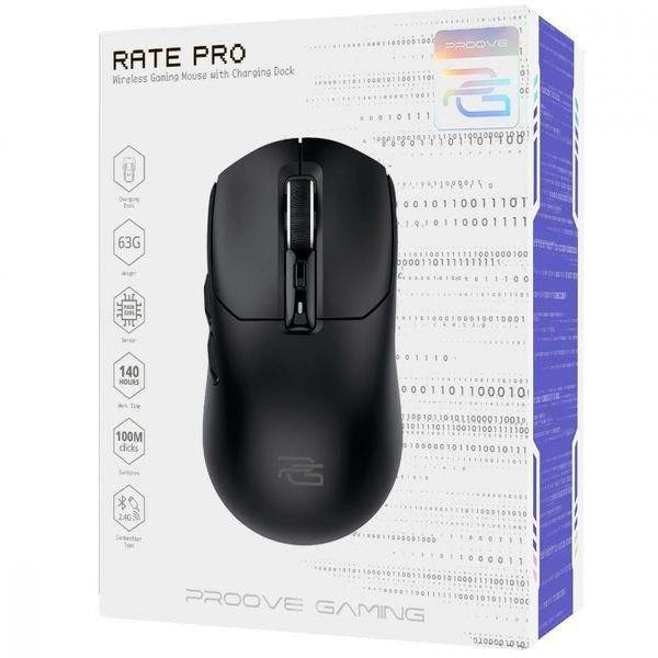 Бездротова ігрова миша Proove Gaming Rate Pro with Charging Dock (WMRPCD022002) white 355580 фото