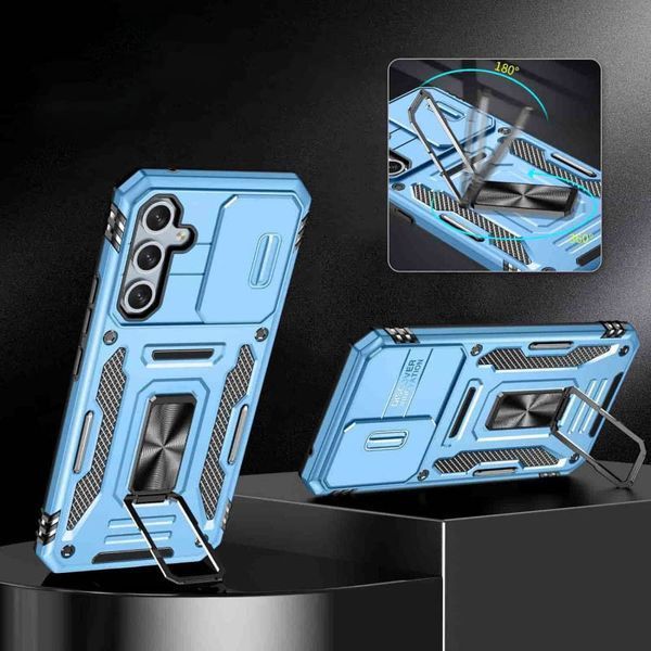 Ударостійкий чохол Camshield Army Ring для Samsung Galaxy A35 / A55 Блакитний / Light Blue 317749 фото