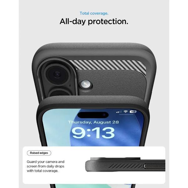 Чохол Spigen для iPhone 17, Rugged Armor MagFit, Matte Black (ACS10367) 395556 фото