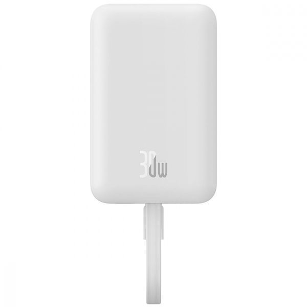 Зовнішній MagSafe Акумулятор Baseus 10000mAh 30W Magnetic Mini Type-C Edition (P1002210B223-00) Stellar White 328049 фото
