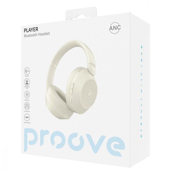 Навушники Proove Player With ANC (HPPY00010007) Beige 322156 фото
