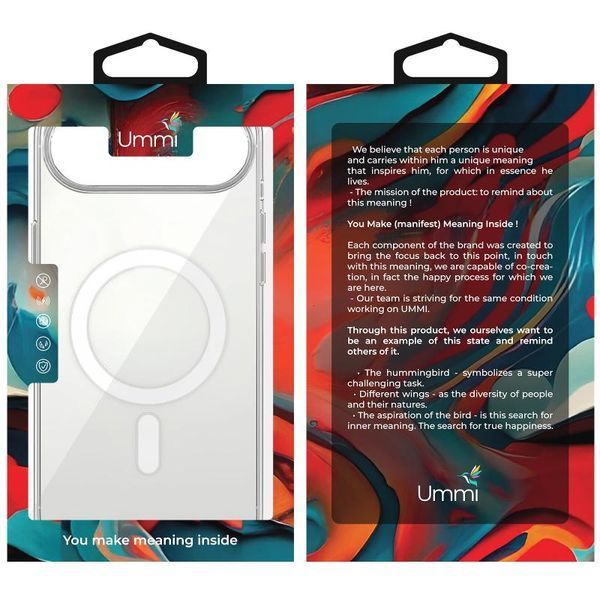 Чохол Ummi transparent with MagSafe для Apple iPhone 17 Air (6.5") Clear 399733 фото