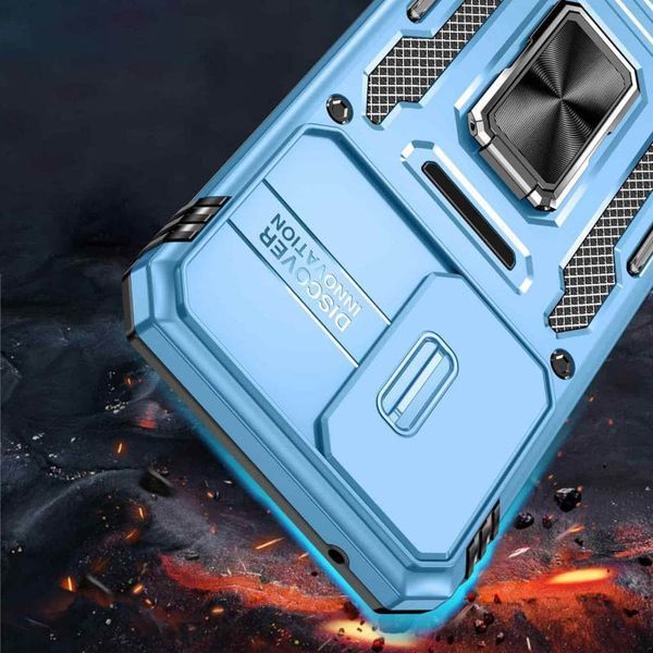 Ударостійкий чохол Camshield Army Ring для Samsung Galaxy A35 / A55 Блакитний / Light Blue 317749 фото