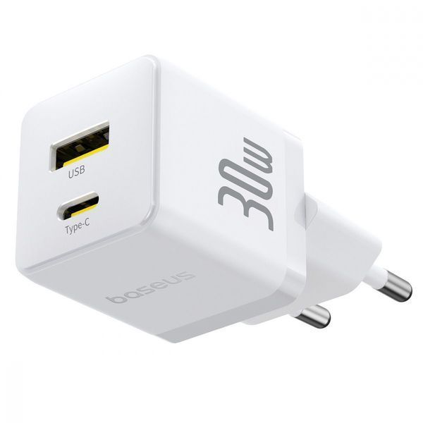 Зарядний Пристрій Baseus Palm Fast Charger Type-C+USB 30W (P1011160A113-00) black 396930 фото