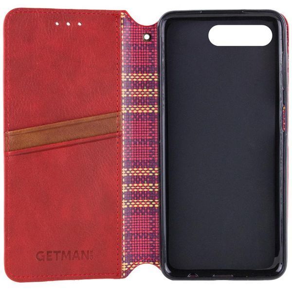 Шкіряний чохол-книжка GETMAN Cubic (PU) для Apple iPhone 7 plus / 8 plus (5.5") Червоний 398560 фото