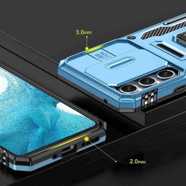 Ударостійкий чохол Camshield Army Ring для Samsung Galaxy A35 / A55 Блакитний / Light Blue 317749 фото