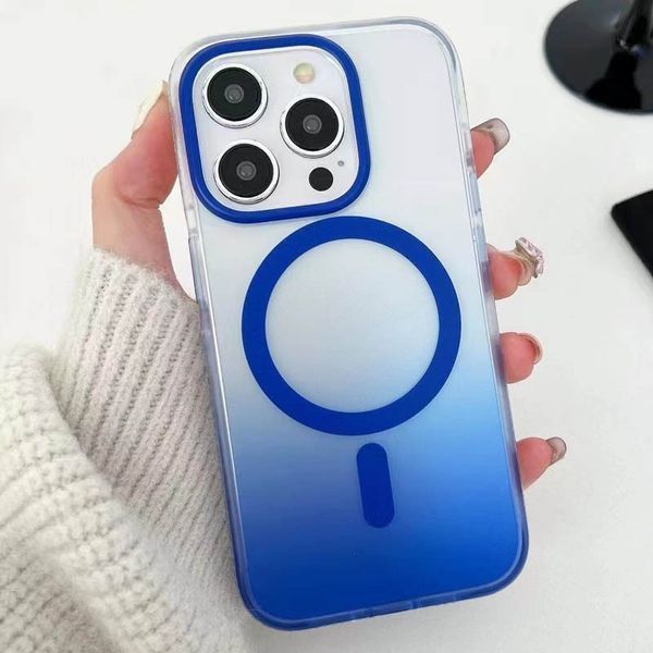 Чохол TPU+PC Phantom with MagSafe для Apple iPhone 15 Pro (6.1") Blue 355767 фото